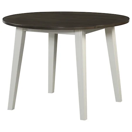 Round Drop Leaf Table with Splayed Legs